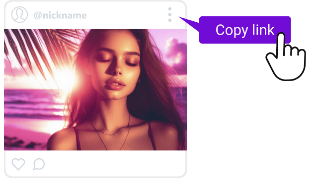 Copy the Instagram URL